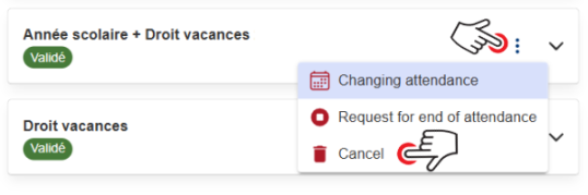 Cancel enrolment