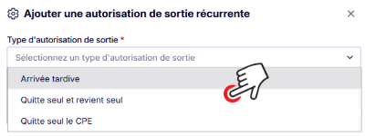 Exit permission choice