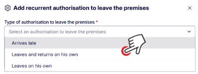 Exit permission choice